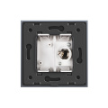 Livolo, Gray Crystal Glass Panel, 1 Gang Wall TV Socket / Outlet VL-C791V-15, Without Plug adapter